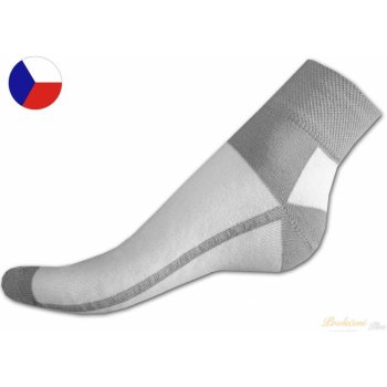 Nepon Dětské kotníkové ponožky Bílo šedé