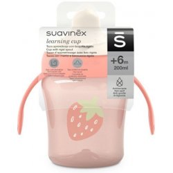 Suavinéx nerozlitný hrníček Go Natural 200ml růžová jahoda