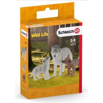 Schleich 42472 Vlčí štěnata s matkou