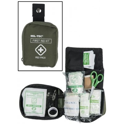 Mil-Tec Sada první pomoci First Aid Midi Zelená – Zboží Mobilmania