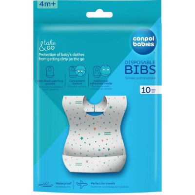 Canpol babies Bryndák voděodolný jednorázový s kapsou 10ks – Zboží Dáma