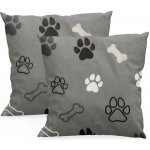 Xpose bavlna Tlapičky šedý 2ks 40 x 40 cm – Sleviste.cz