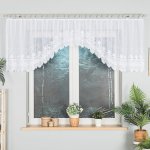 Dekorační oblouková krátká záclona na žabky JOWITA 80 bílá 400x80 cm MyBestHome – Hledejceny.cz