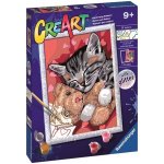 Ravensburger 20266 CreArt Kotě s medvídkem (se třpytkami) – Sleviste.cz