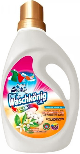 Waschkönig Color Orangen & Baumwolle XXL Gel na praní bílého a barevného prádla 100 PD