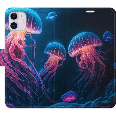 Pouzdro iSaprio Flip s kapsičkami na karty - Jellyfish Apple iPhone 11