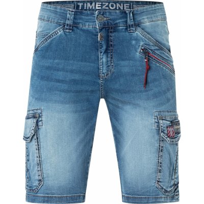 Timezone kraťasy Regular Ryker pánské džínové kraťasy Středně 25100254031193833 Modré – Zboží Dáma