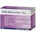 BD Micro-Fine Plus jehly 0,25 x 5 mm 31 G pro inzulínová pera 100 ks – Zboží Dáma