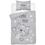 DETEXPOL Povlečení do postýlky Kočka I love you Bavlna, 100/135, 40/60 cm – Zboží Dáma