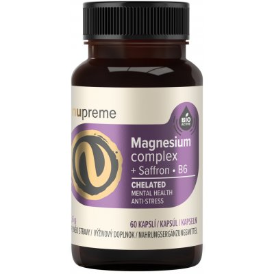 NUPREME Magnesium + šafrán chelát 60 kapslí – Hledejceny.cz