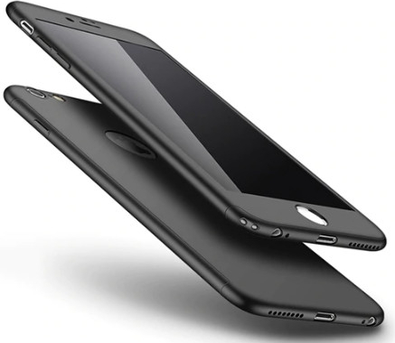 Pouzdro Full protection 360° + tvrzené sklo Apple iPhone 7 Plus/8 Plus černé