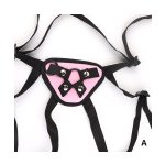 Bdsm Bondage Shop Nastavitelný postroj pro připevnění dilda Barva Růžová Provedení A – Zboží Dáma