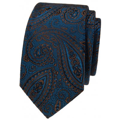 Avantgard Kravata Slim Lux 571-81445 modrá/hnědá – Hledejceny.cz