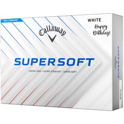 Callaway Supersoft 25 bílé Happy Birthday 12 ks – Sleviste.cz