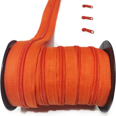 Zip spirálový pomerančový 5 mm metráž – Hledejceny.cz