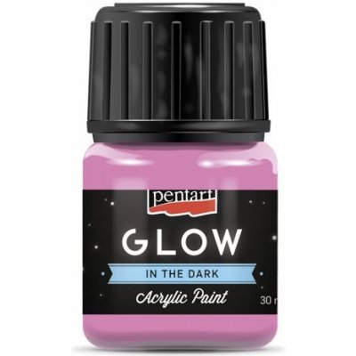 Pentart Akrylová barva svítící ve tmě 30 ml RŮŽOVÁ – Hledejceny.cz
