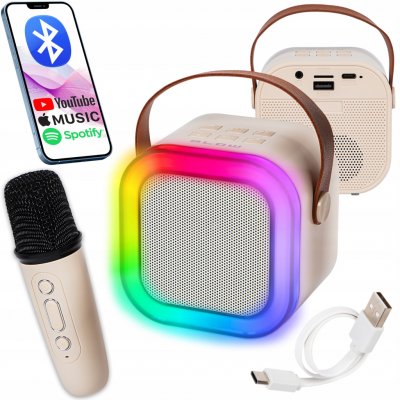 Bezdrátový karaoke mikrofon s RGB Bluetooth reproduktorem – Sleviste.cz