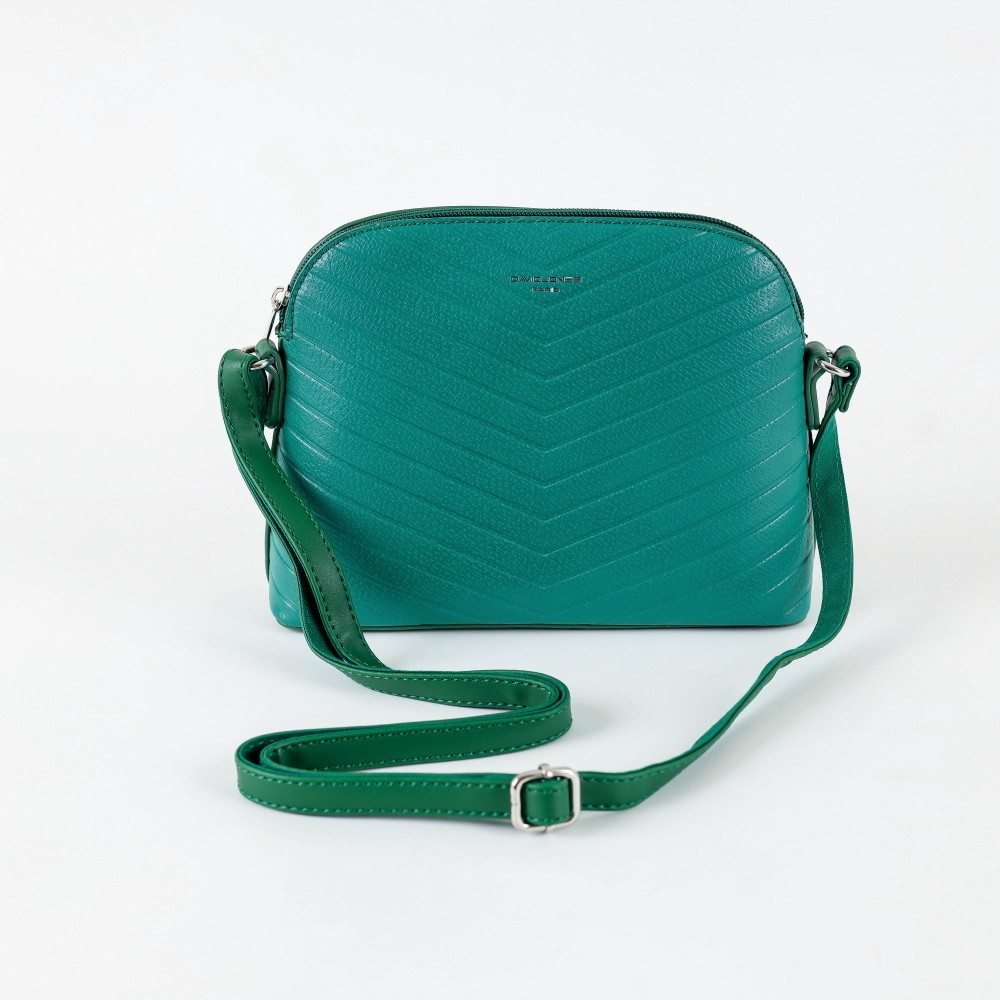 David Jones malá pevná zelená crossbody kabelka CM5758