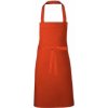 Zástěra Link Kitchen Wear Středně dlouhá směsová zástěra na grilování oranžová ca. Pantone 1655 73 x 80 cm X993