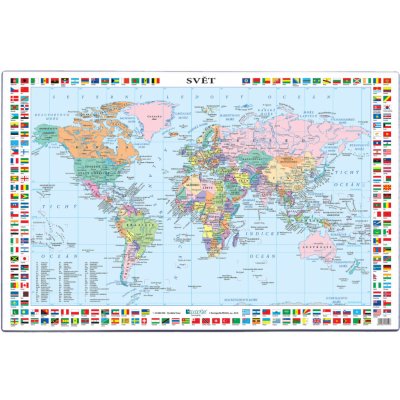Stolní psací podložka mapa Svět 67x44 cm – Zboží Dáma