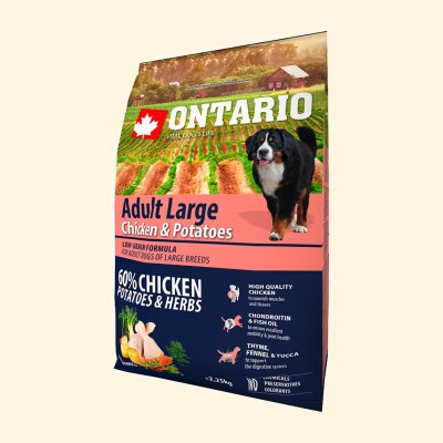 Ontario Adult Large Chicken & Potatoes 2,25 kg