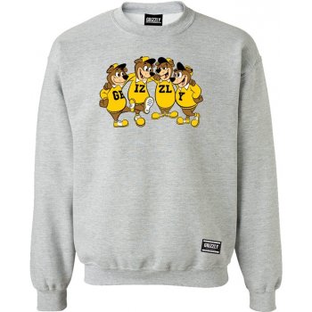 GRIZZLY mikina Sidelines Crewneck Fleece Hthr