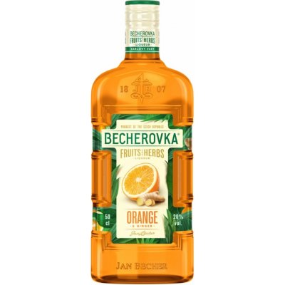 Becherovka Orange & Ginger 20% 1 l (holá láhev) – Sleviste.cz