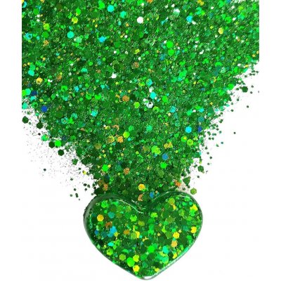 Holografické glitrové třpytky do pryskyřice 10g zelené – Zboží Dáma
