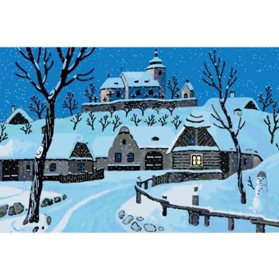 MALUJEŠ Malování podle čísel JOSEF LADA TICHÁ NOC Rozměr 40 x 60 cm Rámování vypnuté plátno na rám – Hledejceny.cz