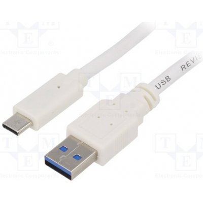 Gembird CCP-USB3-AMCM-W-0.5M USB 3.0, USB A vidlice, USB C vidlice, zlacený, 0,5m, bílý – Zbozi.Blesk.cz