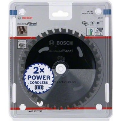 Bosch Accessories 2608837749 Průměr: 160 mm Pilový kotouč pro řezání standardní for Steel