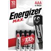 Baterie primární Energizer MAX AAA 4ks EN-NMAXAAA4