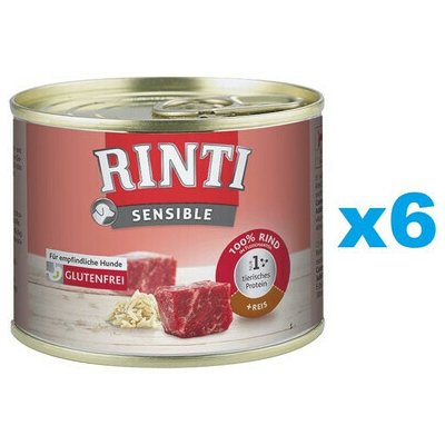 Rinti Sensible hovězí a rýže 6 x 185 g – Hledejceny.cz