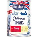Krmivo pro kočky Butcher's Delicious Dinners kawałki z wołowiną w galaretce 400 g