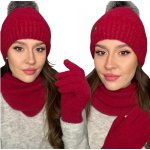 Fashionweek Dámský zimní set čepice šála a rukavice S3068 Vínově – Hledejceny.cz