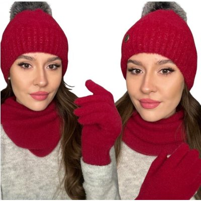 Fashionweek Dámský zimní set čepice šála a rukavice S3068 Vínově – Hledejceny.cz