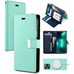 Pouzdro Mercury Rich Diary Wallet iPhone 14 Mint