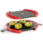 Gril do mikrovlnné trouby 27 x 21 cm, červená, silikon, Lékué – Zboží Mobilmania