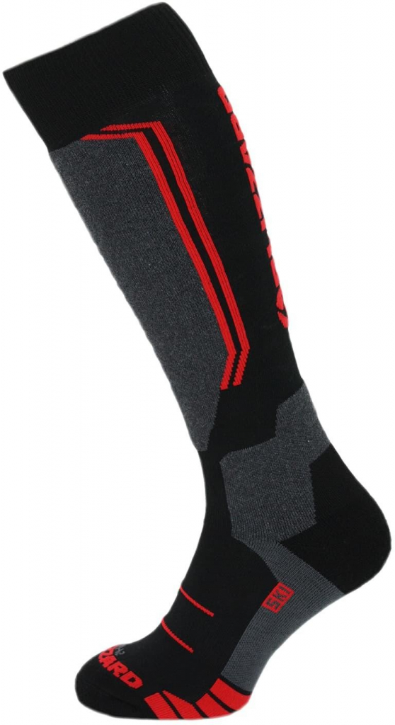 Blizzard lyžařské ponožky Allround wool ski socks black/anthracite/red
