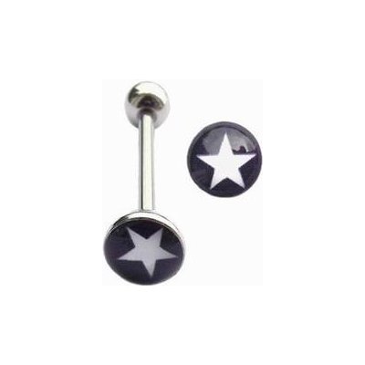 Šperky4U piercing do jazyka hvězda PJ01128