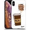 Pouzdro a kryt na mobilní telefon Apple Pouzdro Picasee silikonové Apple iPhone XS Max - Cute coffee čiré