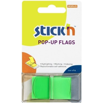 Záložka samolepicí Z Stick'n Hopax, 45x25 mm, plastová, zelená 50 ks – Hledejceny.cz