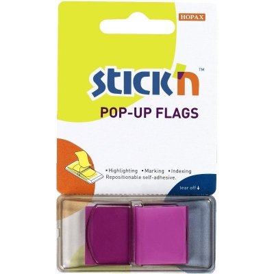 Záložka samolepicí Z Stick'n Hopax, 45x25 mm, plastová, fialová, 50 ks – Hledejceny.cz
