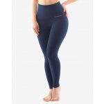 Gina s vysokým pasem sportovní dlouhé bezešvé klasické jednobarevné ECO Bamboo Sport 95037P lékořice tomato dámské legíny – Zboží Dáma