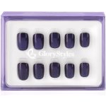 GloryStyles Nalepovací nehty tmavě modrá 10 24 ks – Zboží Dáma