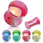 Šperky eshop roztahovák z UV akrylu se spirálovým vírem a dvěma gumičkami C9.10 modrá – Zboží Dáma