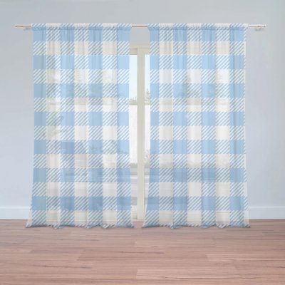Sablio Záclony Košilový vzor: 2ks 150x250cm – Hledejceny.cz
