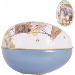 Modrá plechová dóza ve tvaru vajíčka s králíčkem Easter Egg 8*13*8 cm – Hledejceny.cz