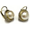 Prsteny Zlatnictví Zlatíčko Zlaté náušnice s perlou a zirkony 201.00002