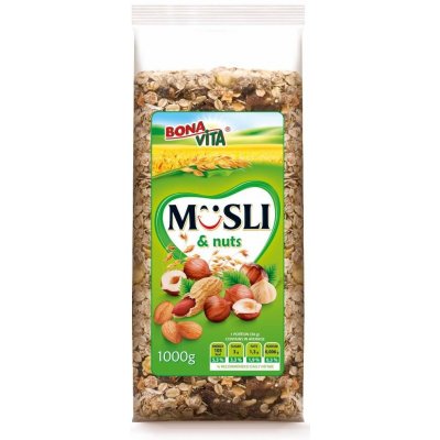 BonaVita Müsli sypané s ořechy 1000 g – Zboží Mobilmania